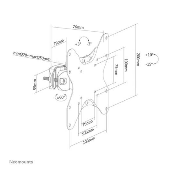 Neomounts FL40-430BL12 - Kit montaggio (montaggio su asta) …