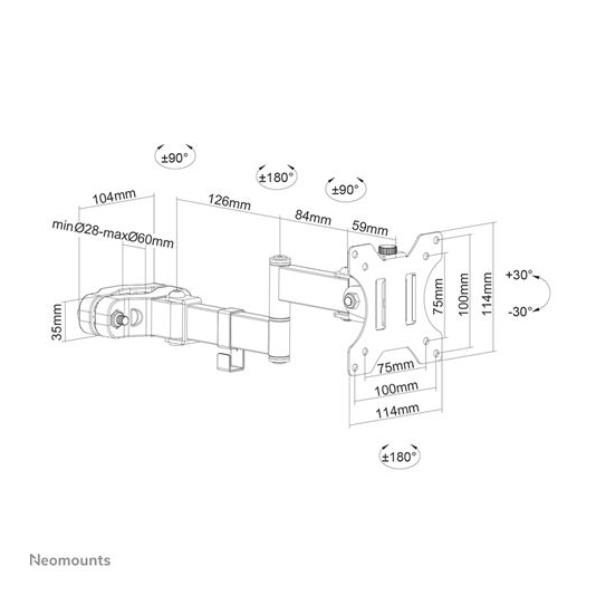 Neomounts FL40-450BL11 - Kit montaggio (montaggio su asta) …