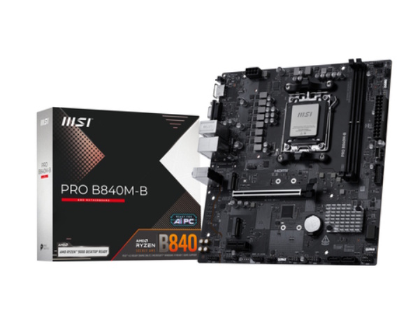 MSI PRO B840M-B, AMD, Socket AM5, AMD Ryzen …