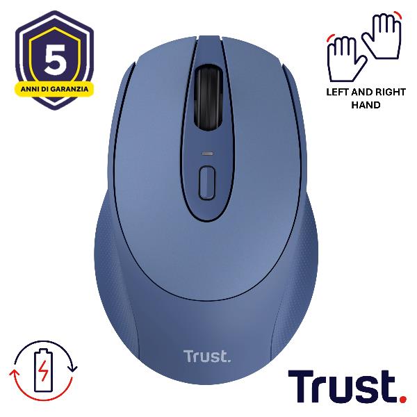 Trust Zaya, Ambidestro, Ottico, RF Wireless, 1600 DPI, …