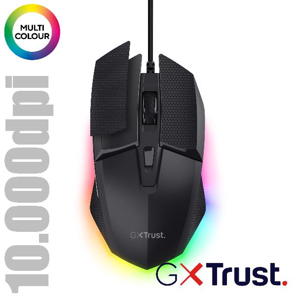 Trust GXT121 FELOX+, Mano destra, Ottico, USB tipo …
