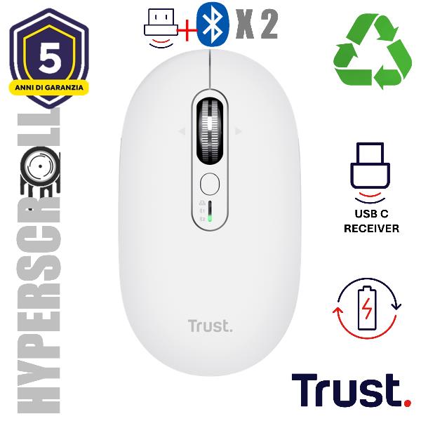 Trust Seron Slim Multi, Ambidestro, Ottico, RF senza …