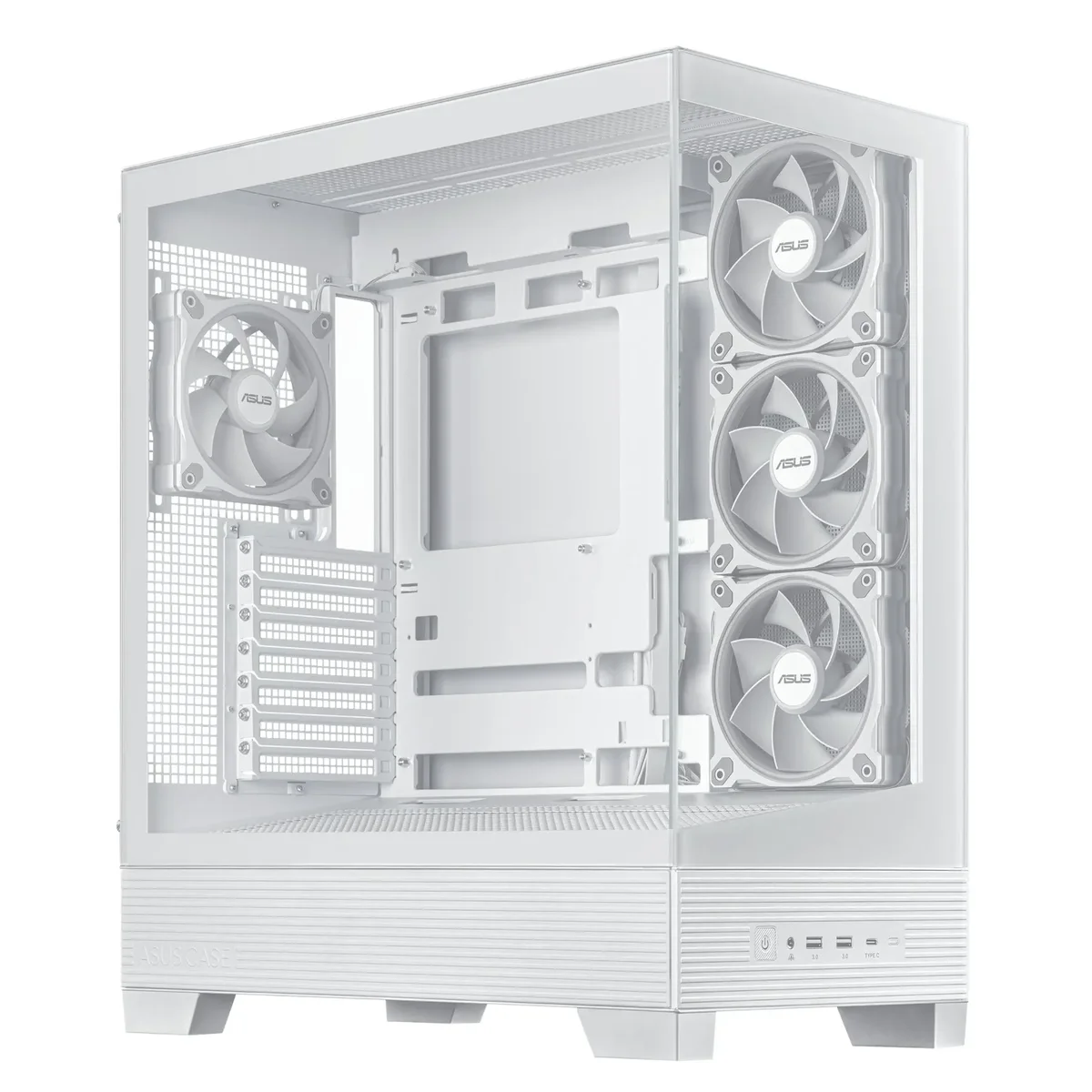 Asus A31 Plus ARGB, Vetro Temperato - Bianco
