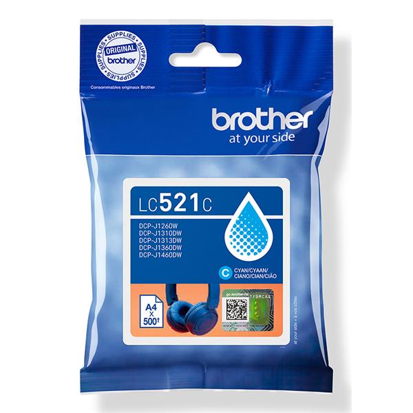 Brother LC521C, Ciano, 1 pz, 500 pagine, Confezione …