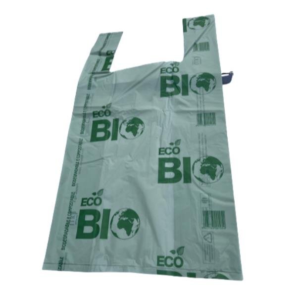 Shopper NESSUNO in mater-bi biodegradabile verde 30+10+10x60 cm …