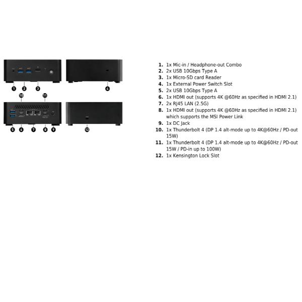 MSI Cubi NUC 1MG-003EU, Intel Core 3, 100U, …