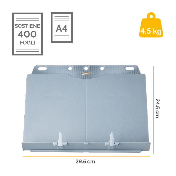Leggio Booklift - formato A4 - silver - …