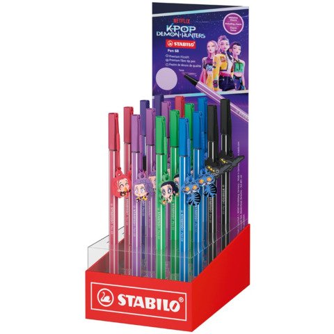 Espositore 16 pennarelli Stabilo Pen 68 KPop Demon …