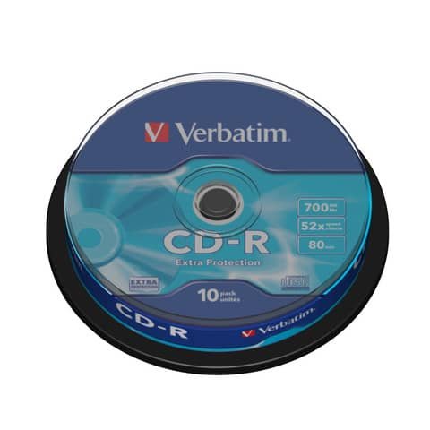 Verbatim - Scatola 10 CD-R Data Life serigrafato …