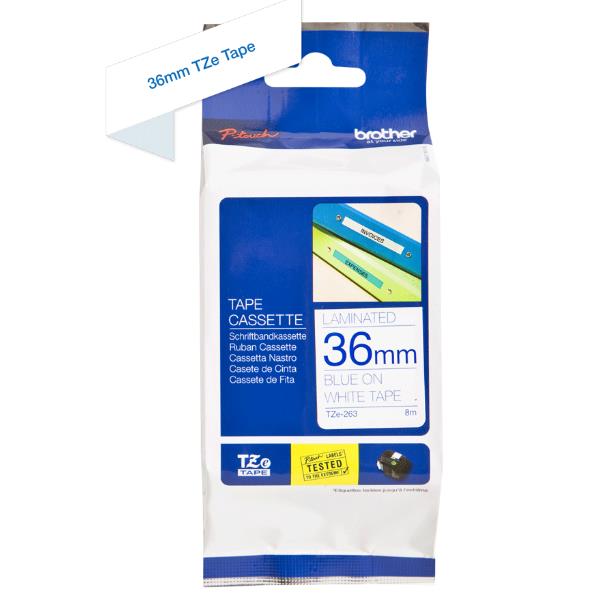 Brother - Nastro - Blu/Bianco - TZE263 - …