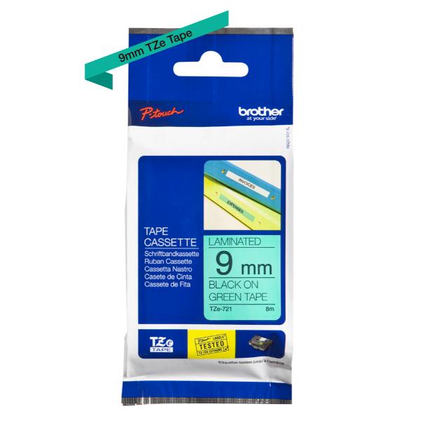 Brother - Nastro - Nero/Verde - TZE721 - …