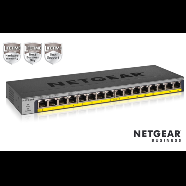 NETGEAR GS116LP - Switch - 16 x 10/100/1000 …