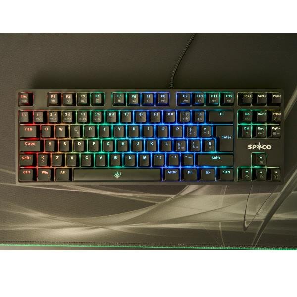 SPYCO CHALLENGE KE-112 TASTIERA GAMING MECCANICA USB RETROILLUMINATA …