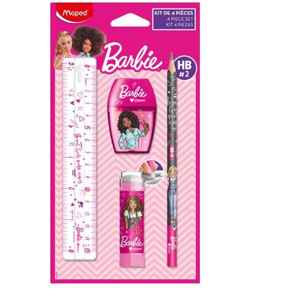 MAPED BARBIE MINI SET CANCELLERIA CON RIGHELLO TEMPERAMATITE …