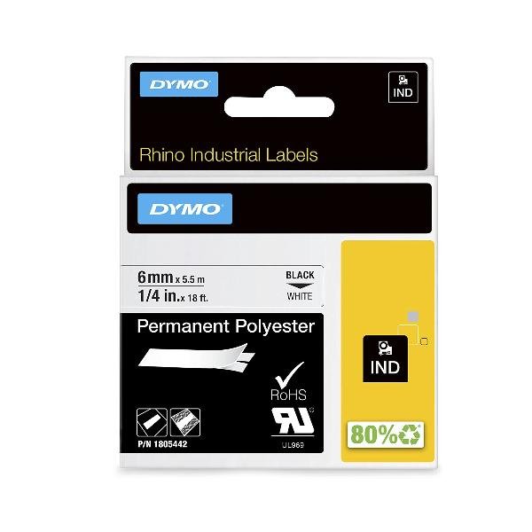 DYMO D1 RHINOPRO NASTRO IN POLIESTERE 12MMx5.5MT COLORE …