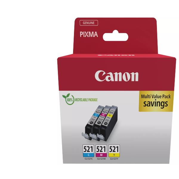 Canon CLI-521 C/M/Y Multi pack - Confezione da …