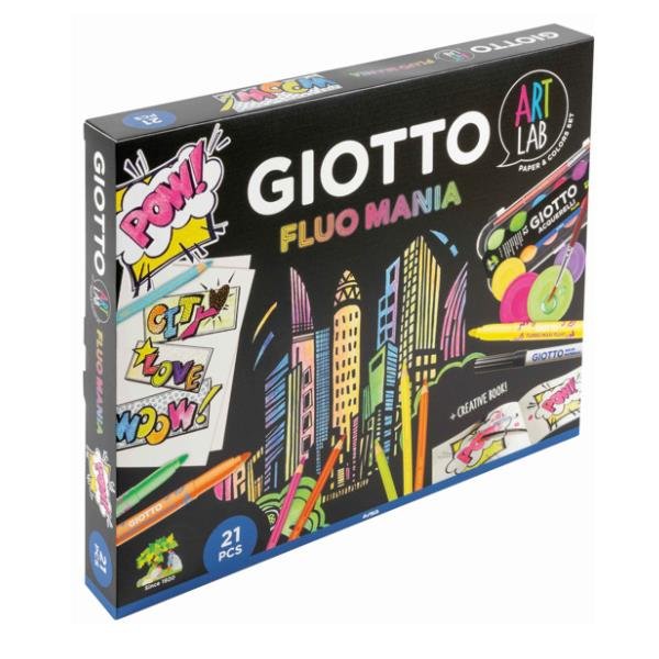 GIOTTO ART LAB FLUO MANIA KIT CREATIVO CON …