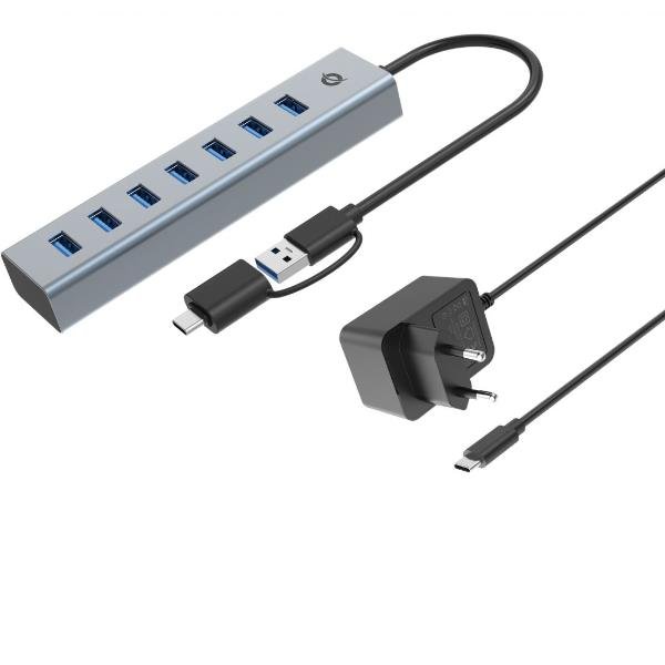 Conceptronic HUB USB 3.0 7 PORTE con alimentatore, …