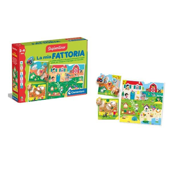 CLEMENTONI SAPIENTINO MONTESSORI LA MIA FATTORIA TESSERE ILLUSTRATE …