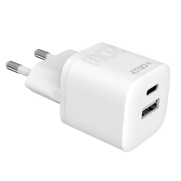 Celly - USB-A USB-C Wall Charger 20W PROCOMPACT2