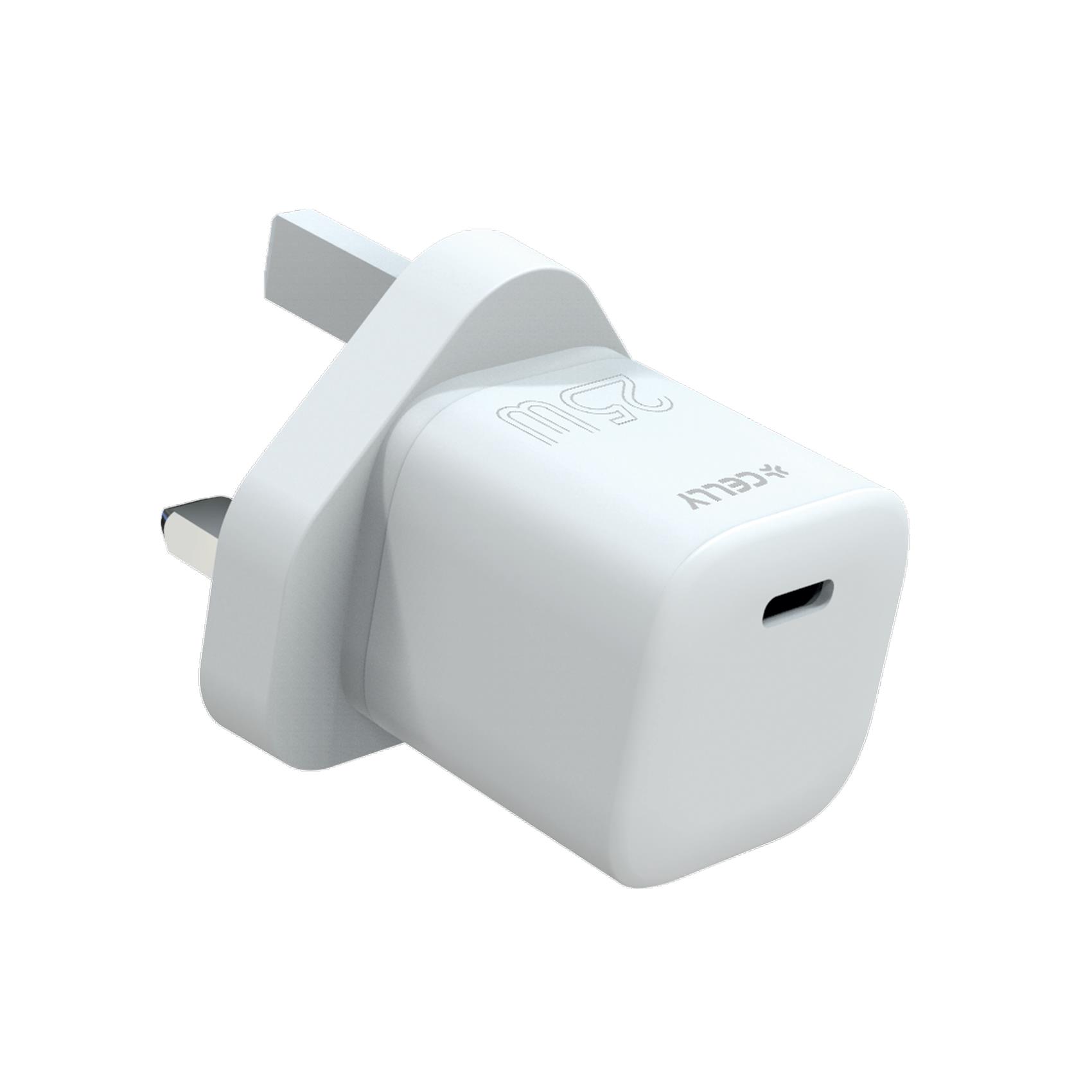 Celly 25W Wall Charger UK Plug ULTRA COMPACT