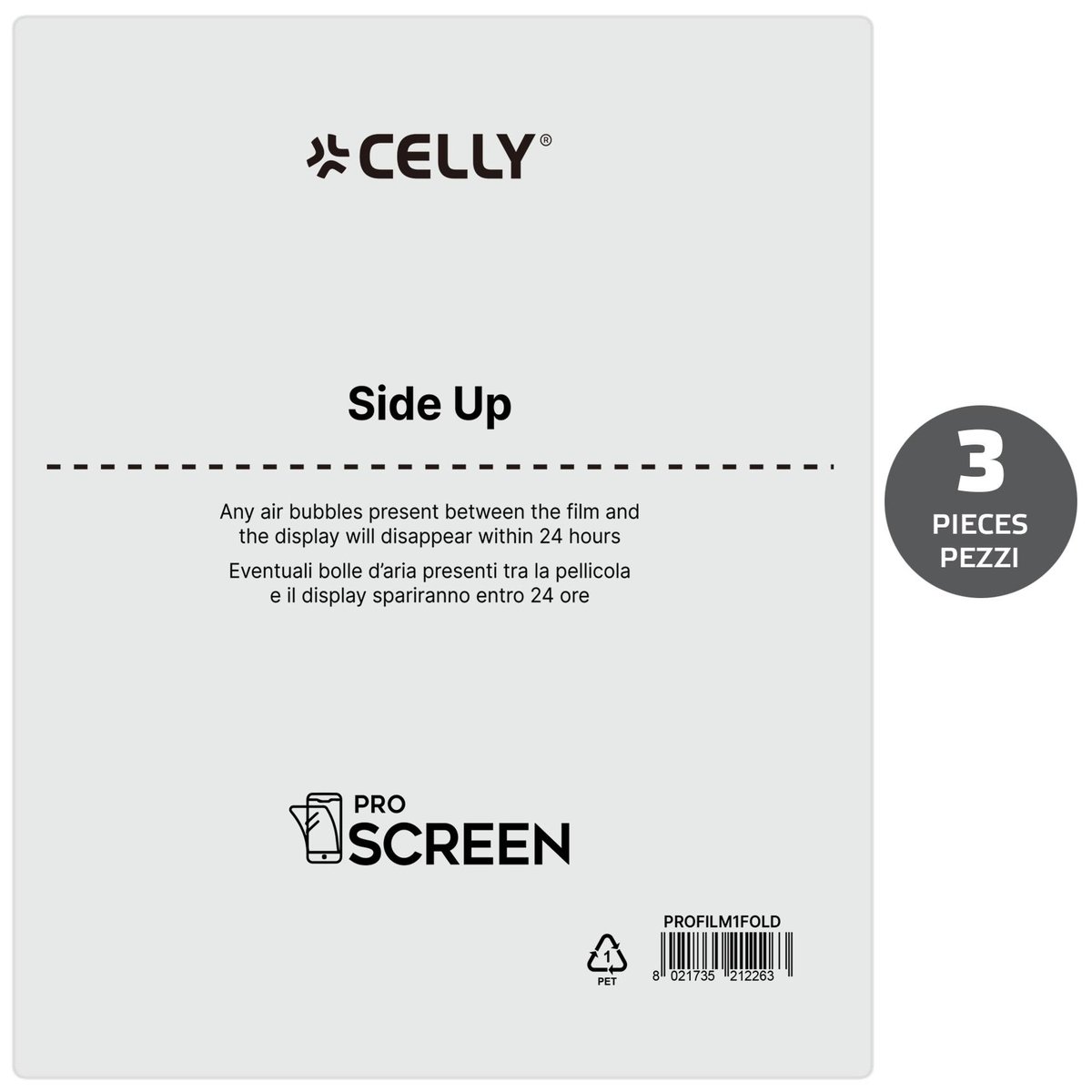 CELLY PROSCREENFILM FOLDABLE 3PZ