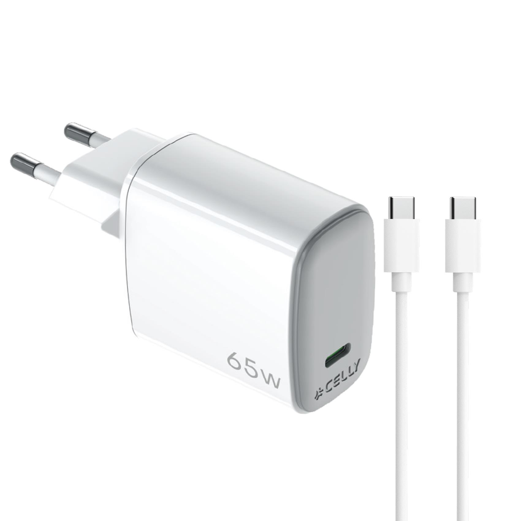 Celly UPTC1USBC65WCTC - 65W GaN Wall Charger + …