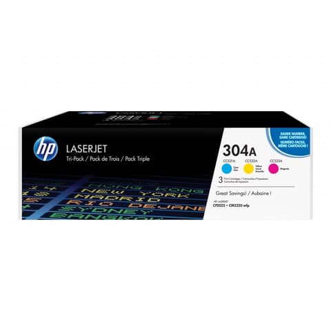 Hp - Confezione 3 Toner originale - 304A …