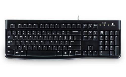 TASTIERA K120 LOG OEM BLACK USB SLIM