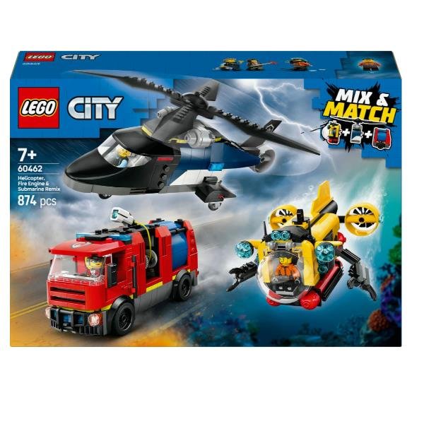 LEGO CITY 3 IN 1 ELICOTTERO AUTOPOMPA E …