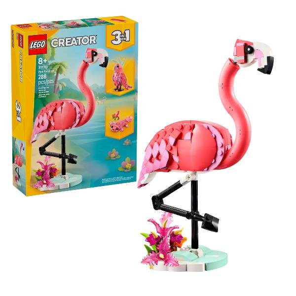 LEGO CREATO 3 IN 1 ANIMALI SELVATICI FENICOTTERO …