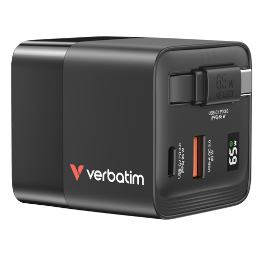 Verbatim Caricatore GAN 65W 2 porte con cavo …