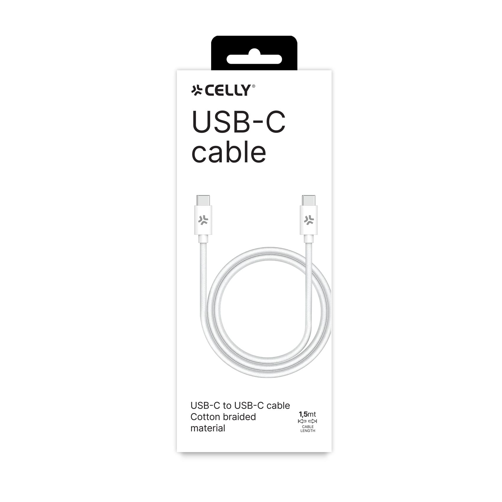 =>>USB-C TO USB-C 1.5M WH COTTON