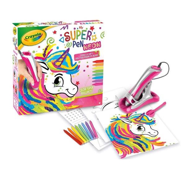 CRAYOLA SUPER PEN UNICORNO NEON KIT CREATIVO GIOCO …