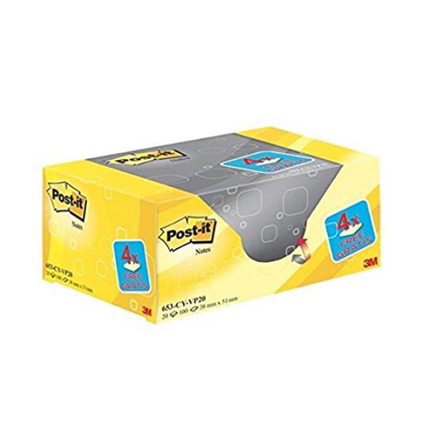 Blocco foglietti Post-it - 653CY-VP20 - 38 x …
