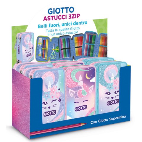 GIOTTO CANDY CAT ESPOSITORE ASTUCCI 3 ZIP CON …
