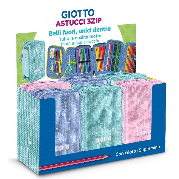 GIOTTO CRYSTAL ESPOSITORE 3 SCOMPARTI CHIUSURA ZIP CON …