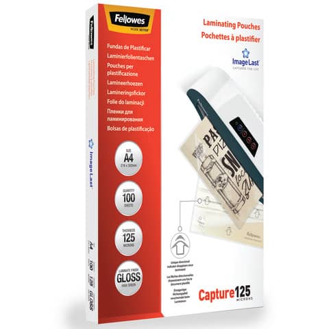 Fellowes Laminating Pouches Capture 125 micron - Confezione …