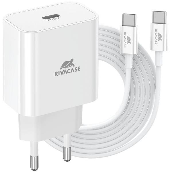 RIVACASE CARICABATTERIE DA RETE USB-C PD 20W CON …