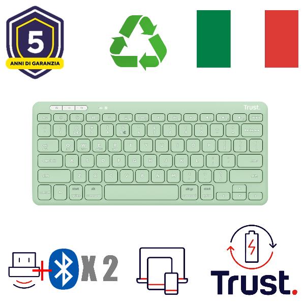 Trust LYRA TASTIERA WIRELESS RICARICABILE PER COLLEGARE FINO …