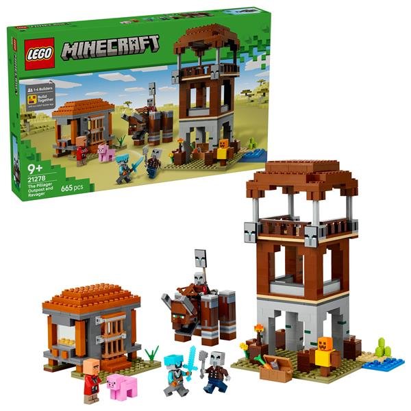 LEGO MINECRAFT AVAMPOSTO DEL SACCHEGGIATORE E PREDONE CON …