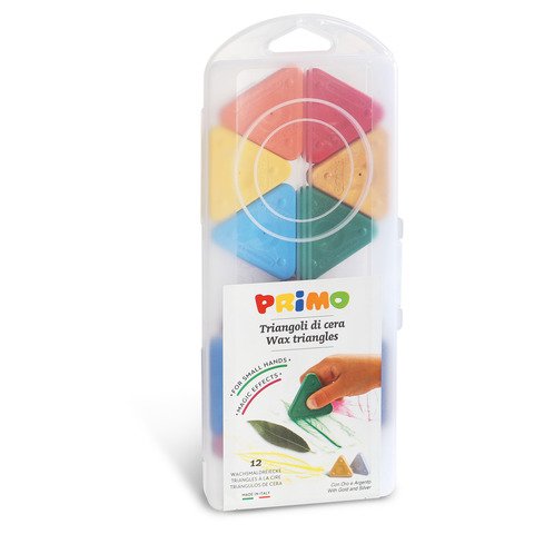 PRIMO PASTELLO A CERA DI FORMA TRIANGOLARE COLORI …