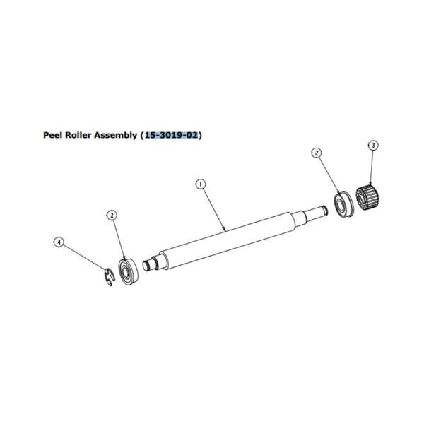 HONEYWELL PLATEN ROLLER ASSY 4 PEEL ROHS