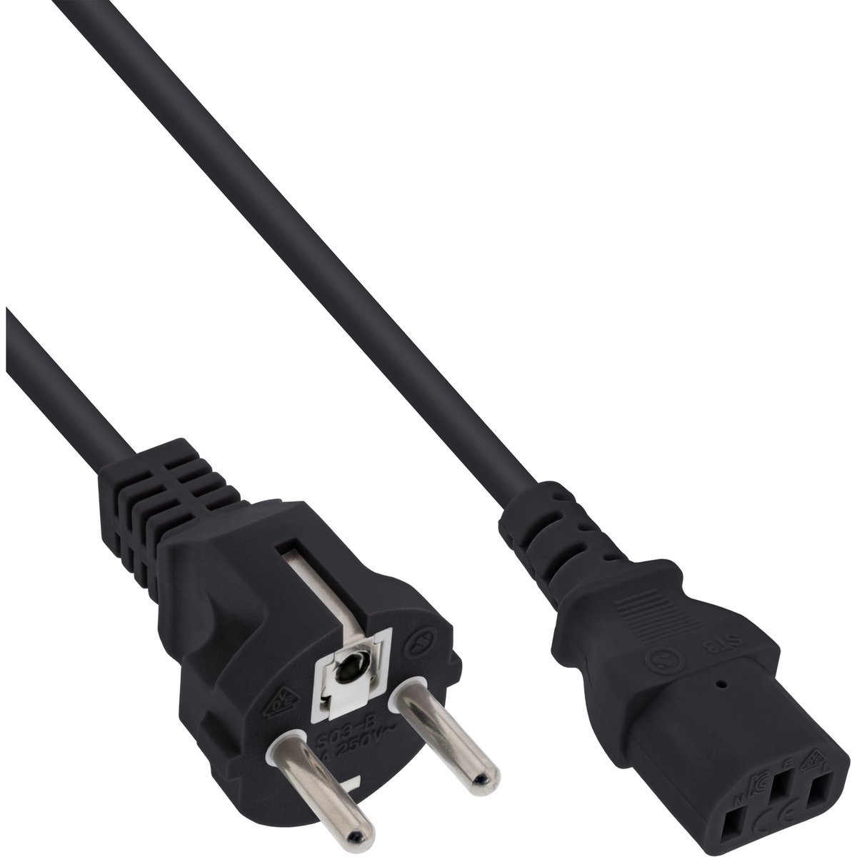 InLine Cavo alimentazione PSU IEC60320 / Schuko, Nero …