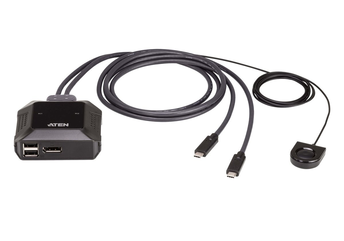ATEN US3312-AT switch per keyboard-video-mouse (kvm) Nero