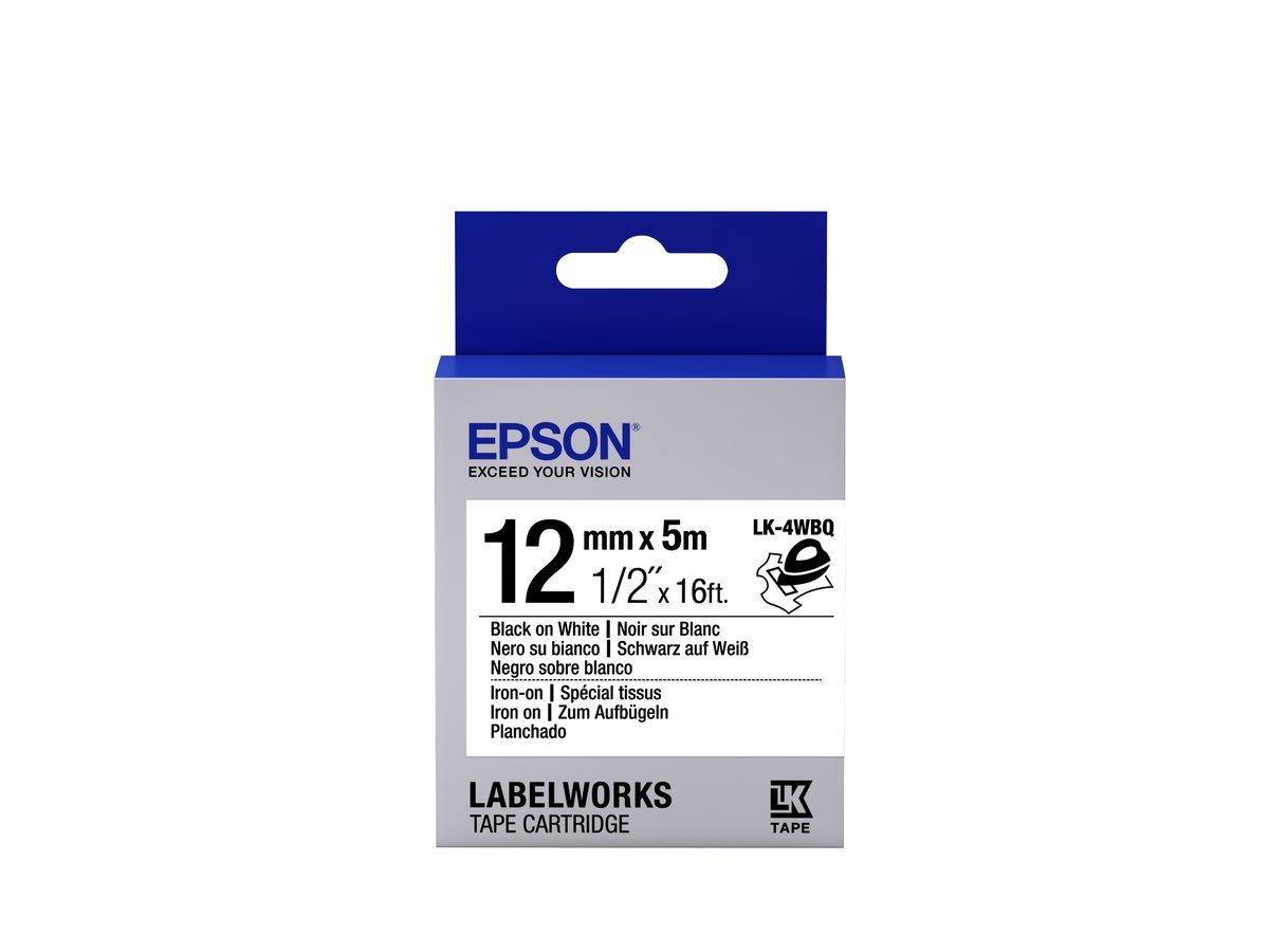 EPSON NASTRO LK4WBQ NERO/BIANCO12X15