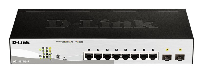 D-Link DGS-1210-08P switch di rete L2 Gigabit Ethernet …