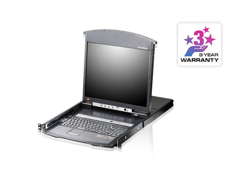 ATEN 16-PORT CAT 5 DUAL RAIL 17" LCD …