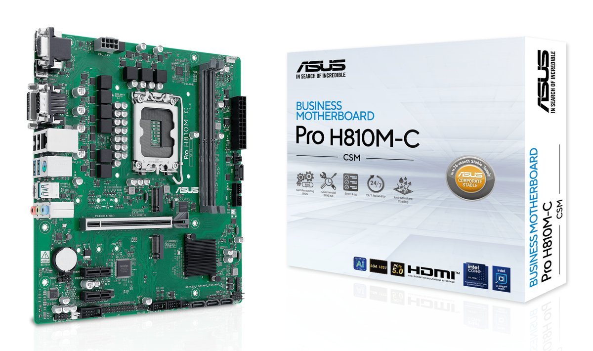 ASUS PRO H810M-C-CSM Intel H810 LGA 1851 (Socket …
