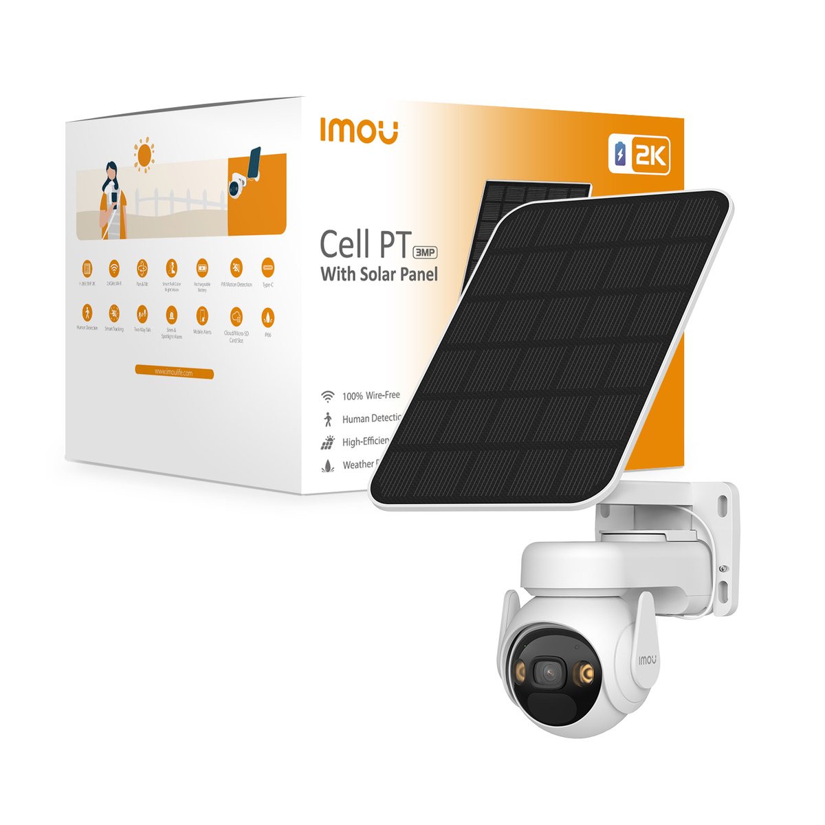 CAMERA KIT CELL PT 3MP BAT+PANNELLO SOLARE TYPE-C …
